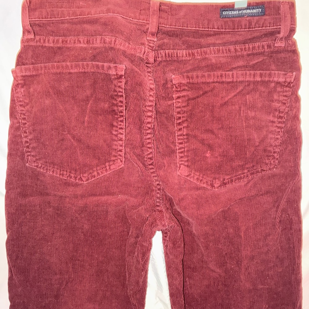 Citizens of Humanity Women's Burgundy Corduroy Jeans